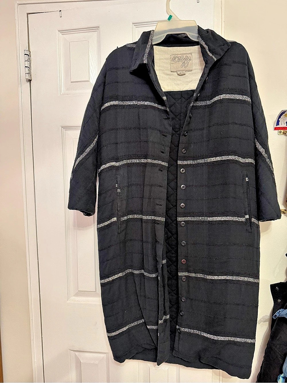 Ace & Jig black quilted opera jacket. Size Small